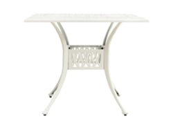 Maison Exclusive - Mesa De Jardín Aluminio Fundido Blanco 90x90x73 Cm