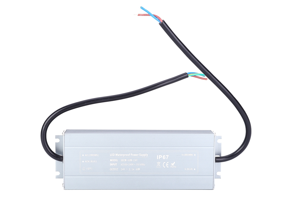 Fuente De Alimentación Ultra Delgada Impermeable Hruw-60w-24v 100-240vac Interruptor Accesorio (50/60hz)