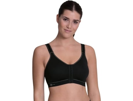 Sujetador Deportivo para Mujer ANITA Open Negro para Fitness (85E)