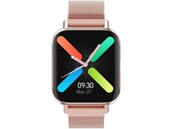 Reloj inteligente unisex M96 con Bluetooth y pantalla táctil, monitor de ritmo cardíaco y presión arterial (dorado) Bestvite