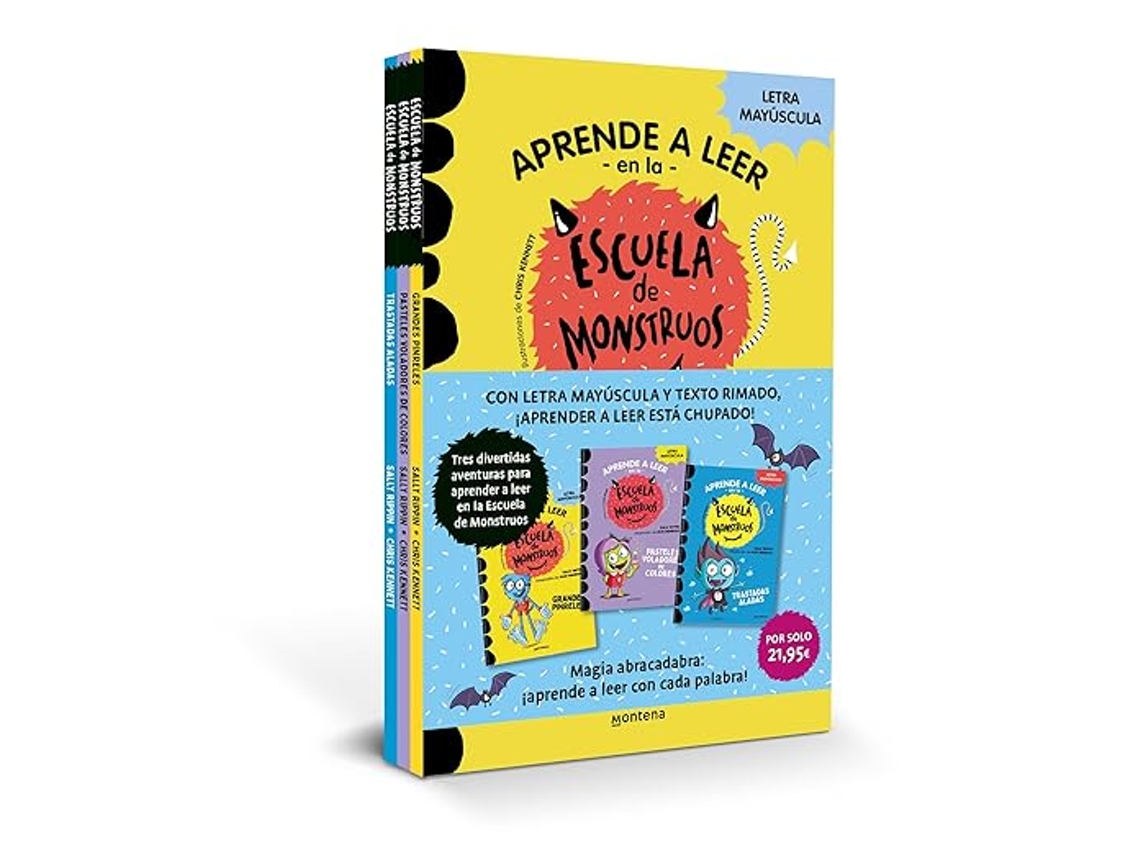 Libro Aprender a leer en la Escuela de Monstruos - Pack con los libros 4, 5 y 6 de Sally Rippin (Español)