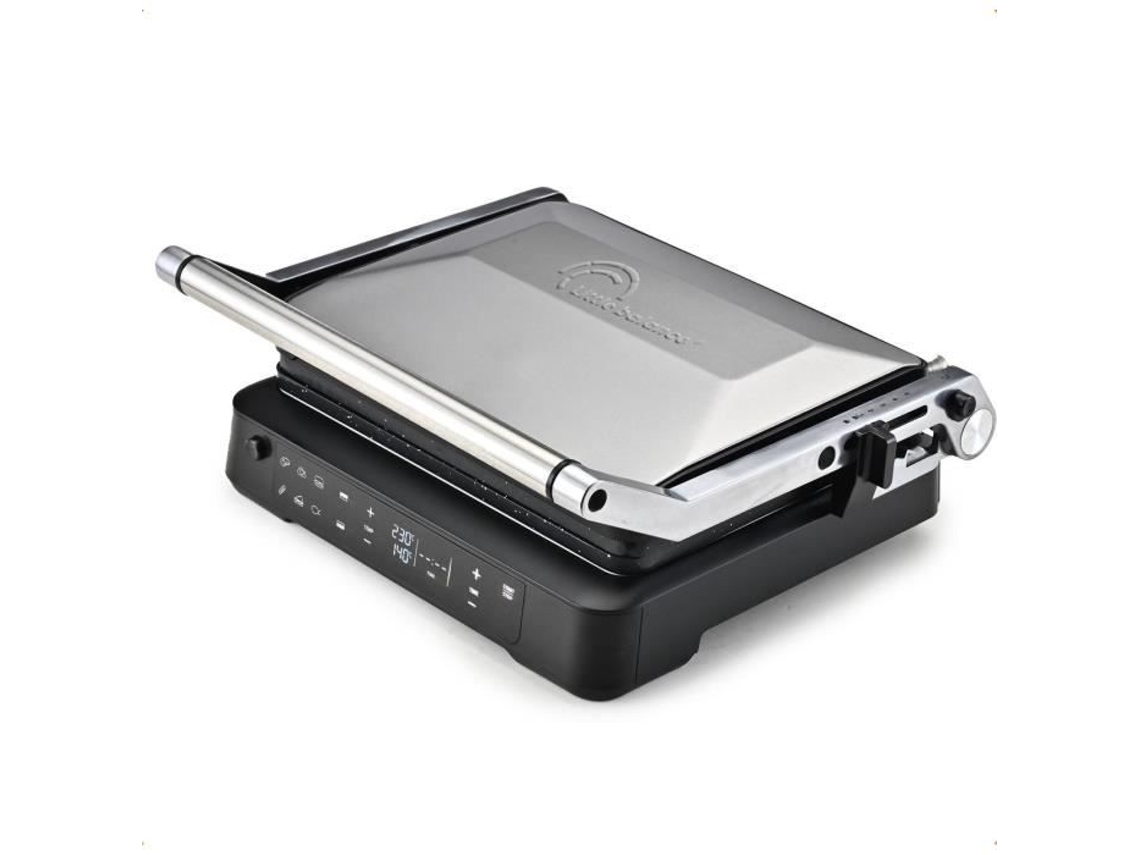 Parrilla para carne Little Balance 8734 de 2000 W, 6 posiciones, aluminio/negro