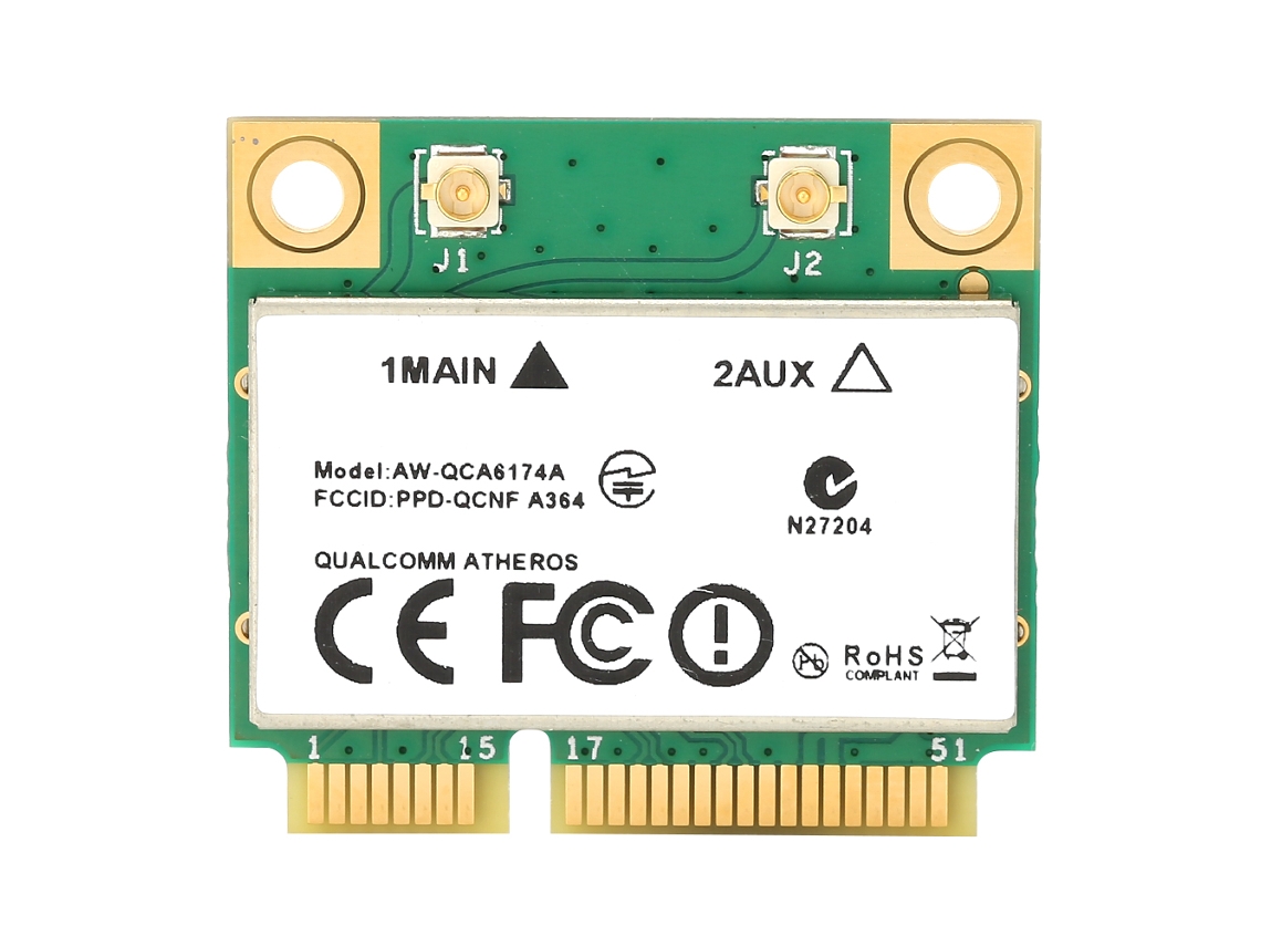 Tarjeta De Red Inalámbrica Qca6174a Mini Pci-e Con Bluetooth 4.1 Para Portátiles Y Ordenadores De Sobremesa, Velocidades De Hasta 867 Mbps.