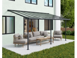 CANOPIA Sierra Pérgola Cubierta para Terraza Aluminio 3X6,10 m Gris