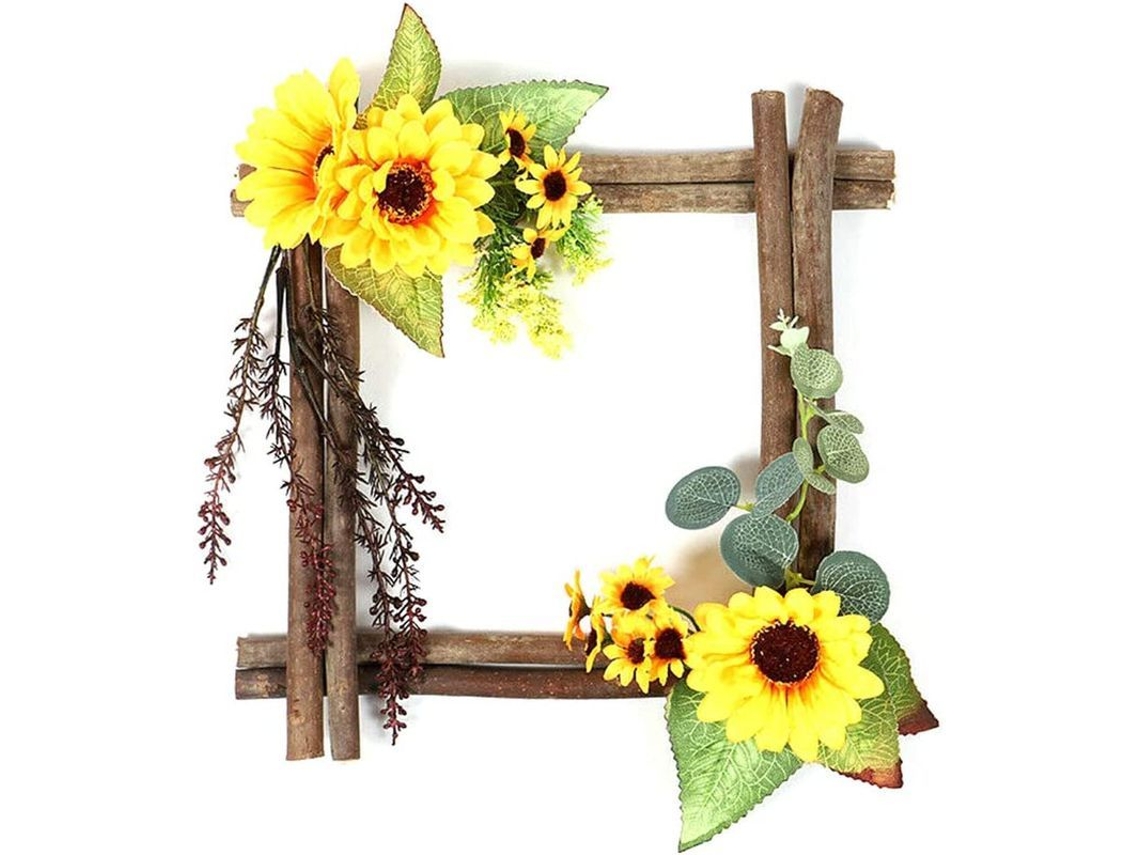 Guirnalda Artificial De Hojas De Girasol Para La Puerta De Entrada Y Decoración De Fiestas.
