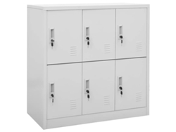 Conjunto de taquilla de 5 piezas, 90x45x92,5 cm, acero gris claro, EXCLUSIVA MAISON