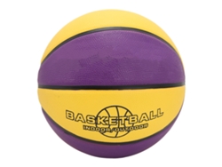 2026-balón De Baloncesto De Caucho Suave Amarillo Morado Fácil De Agarrar Para Niños Adolescentes Tamaño 7 9.7in