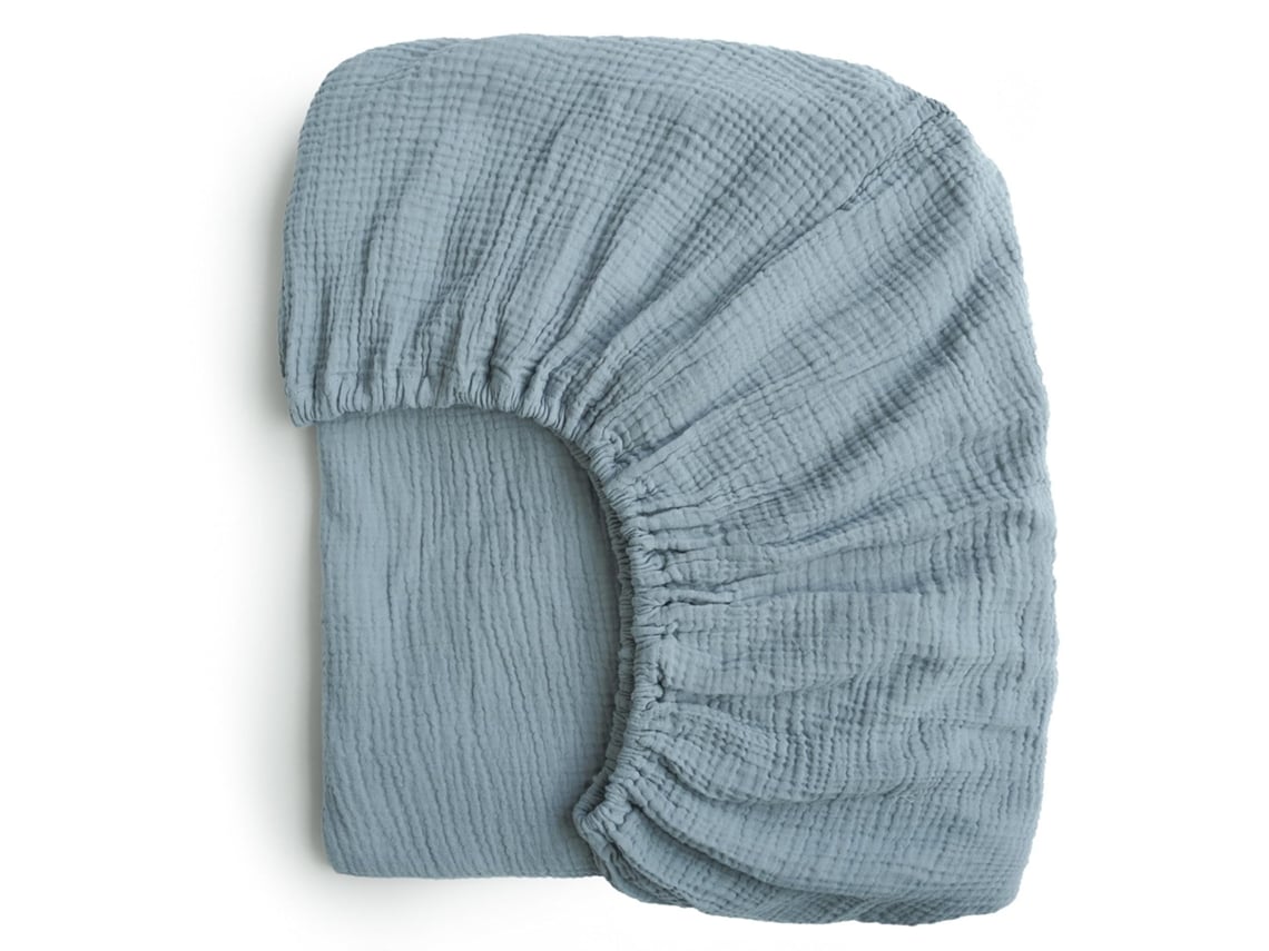 Lençóis De Berço, Protetor De Colchão Em Fibra Elástica Macia E Respirável (96x61cm - Azul) Spqment