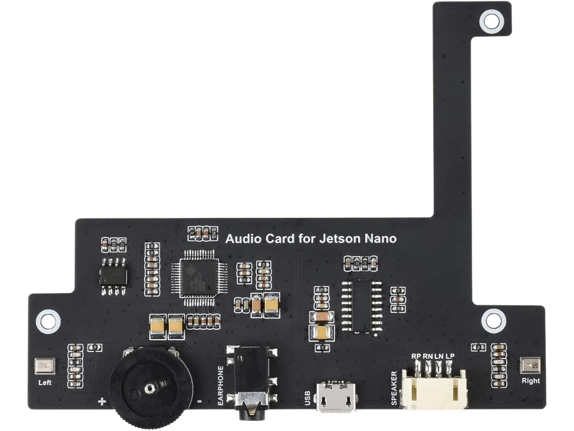 Tarjeta De Salida De Audio Para Nvidia Jetson Nano B01 De 2 Gb Con Protector Y Kit De Altavoces.