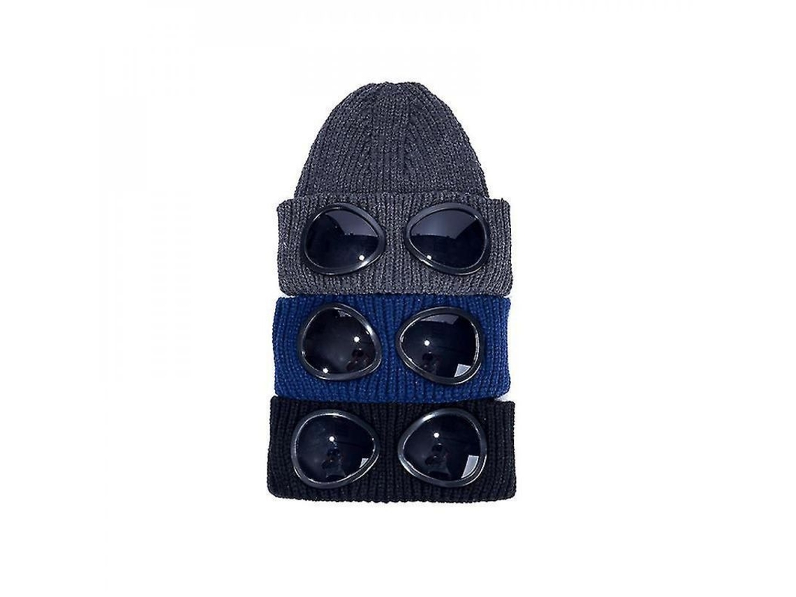 2026-gorro De Punto Ligero De Algodón Con Gafas Uzq Talla Única Negro Azul Marino Plata Azul Azul