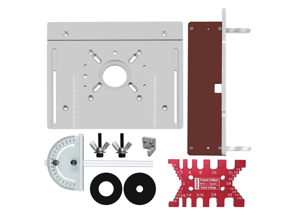 Placa De Inserción De Mesa De Fresado De Aluminio De 4 Piezas Para Carpintería