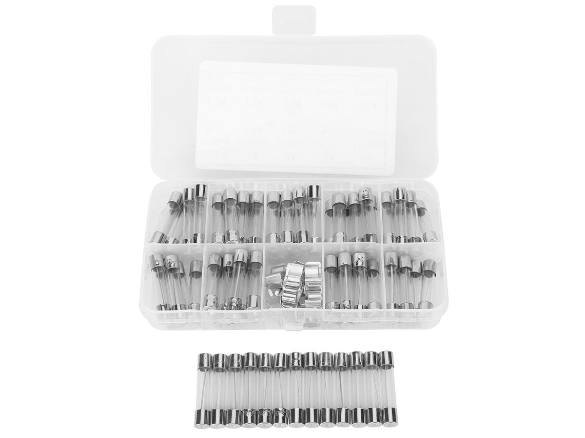 Kit De 72 Fusibles De Vidrio De 6x30 Mm, 0,5~30 A, 250 V, Con 10 Contenedores Portátiles.