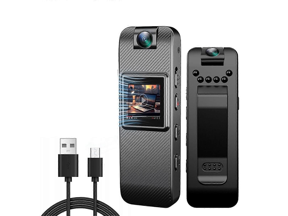Cámara de video 1080p, pequeña cámara de seguridad con visión nocturna, minicámara corporal portátil para uso policial y deportivo. TAISHENGDA