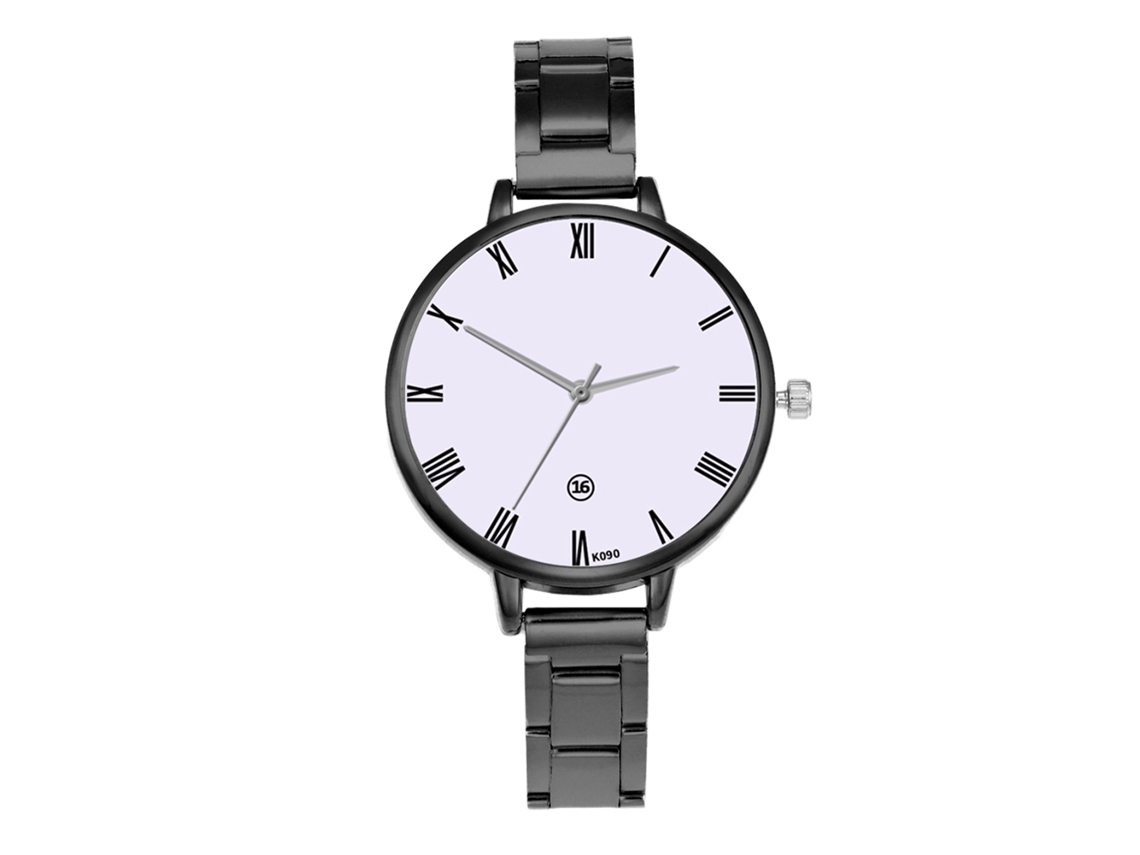 Reloj De Pulsera Analógico De Cuarzo Para Mujer Zhoulianfa Con Brazalete De Acero Negro.