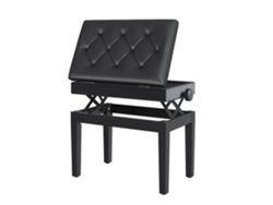 Banco Para Piano Con Almacenamiento, Altura Regulable, 55x33x48-58cm
