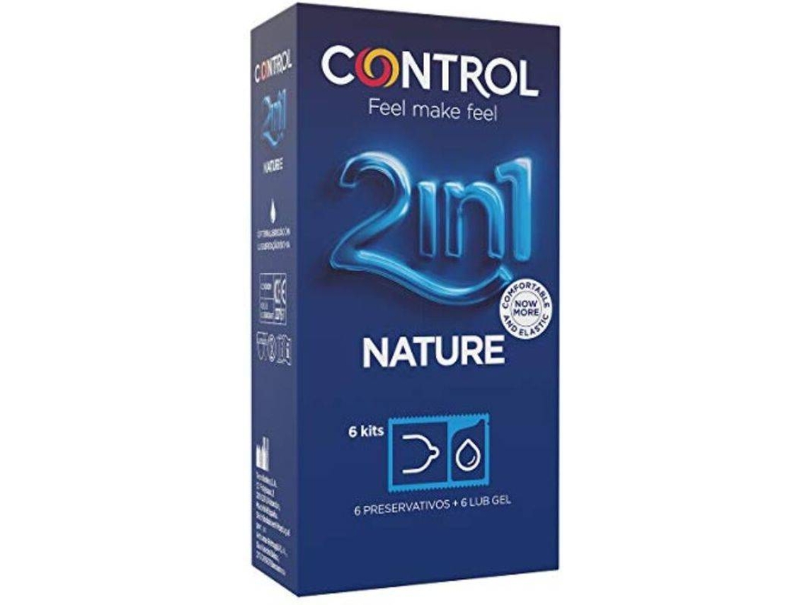 Preservativos CONTROL Duo Natura 2 in 1 con Gel (6 + 6 Unidades)