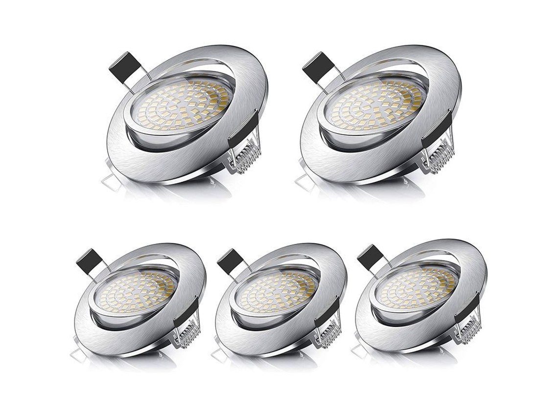 2026altiro-focos Led Empotrables Ajustables Para Techo, 5w, Ultrafinos, 3000k, 470lm, Ip44 (paquete De 5), Clase Energética A++.