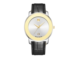 Reloj De Cuarzo Para Hombre (de Piel Blanca)