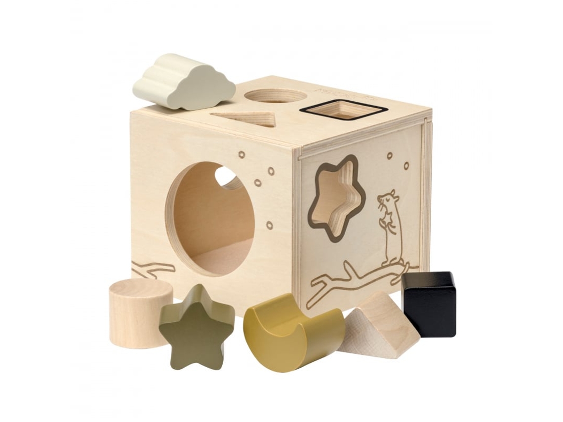 Juguete educativo de madera Micki para clasificar formas, multicolor