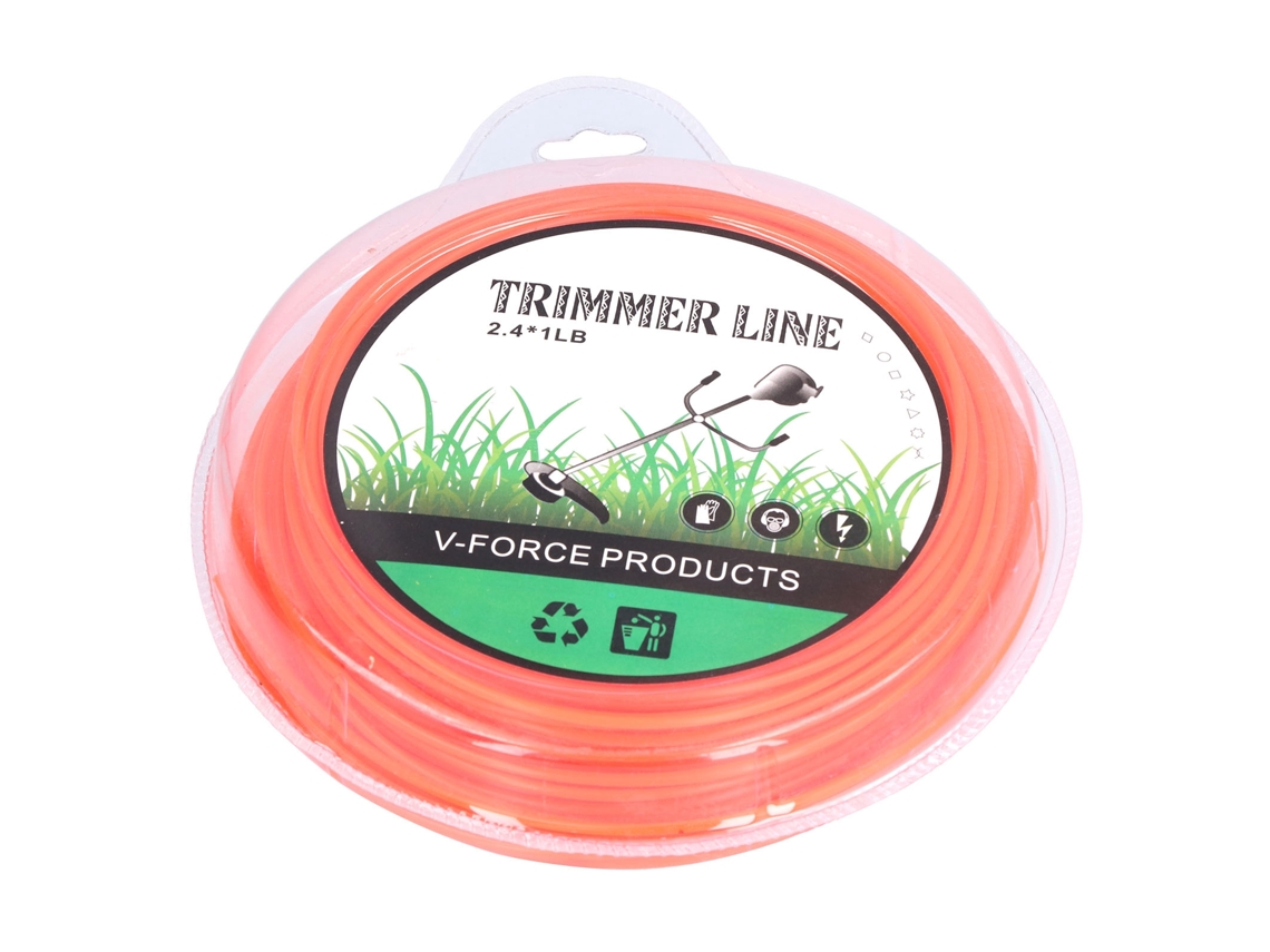 Hilo De Repuesto Para Desbrozadora De Cuerda De Nailon Flexible Y Resistente Al Desgaste De 2,4 Mm, Color Rojo.