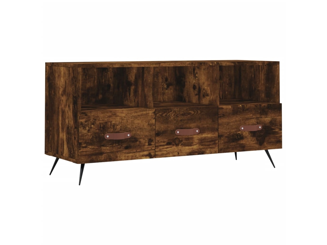Maison Exclusive - Mueble De Tv Madera De Ingeniería Roble Ahumado 102x36x50 Cm