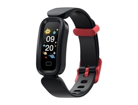 Reloj Inteligente para Niños Podómetro de Monitoreo de Salud Compatible con Android Ios Smartwatch Negro AUJEZON