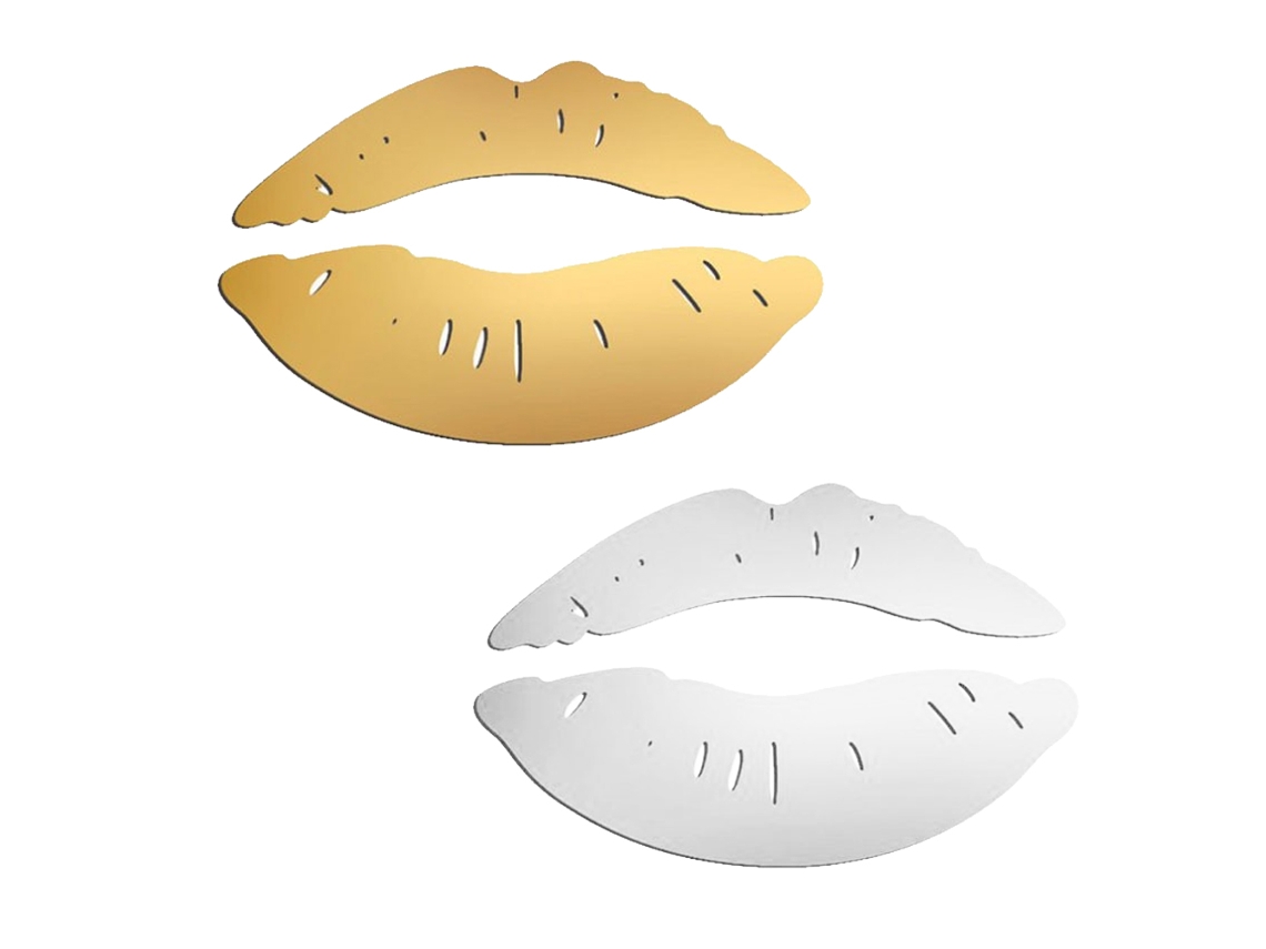 2 piezas de adhesivos de pared de acrílico, espejo 3D en forma de labios Kofihety