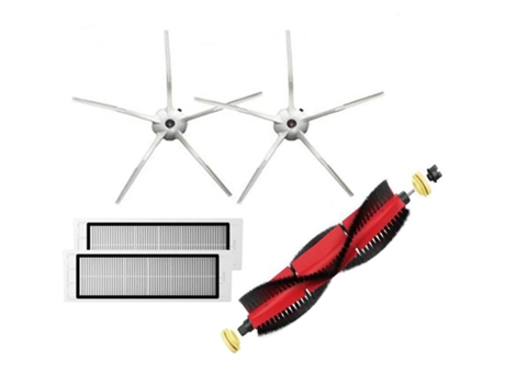 Para cepillo principal desmontable Roborock, cepillo de rodillo de cepillo lateral de silicona de 5 brazos para Roborock S6 S50 S5Max S6 Maxv S4 E4