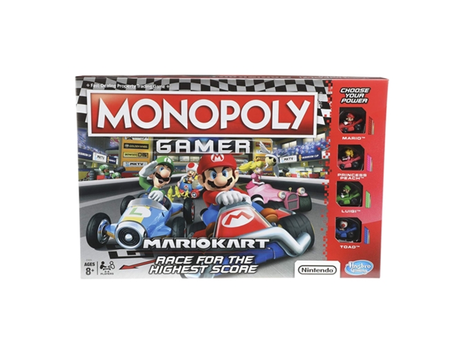 Juego de Mesa Monopoly: Mario Kart (Inglés - Edad Mínima: 8)