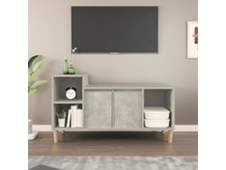 Mueble Tv 100 x 35 x 55 Madera Procesada Gris Derivados Del Cemento