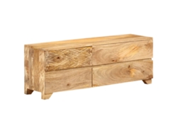 Maison Exclusive - Mueble Para Tv Madera Maciza De Mango 110x30x40 Cm