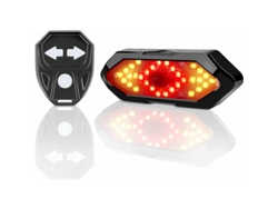 Luz Trasera Bicicleta 5modos Control Remoto Señal Dirección Negra Yizhood