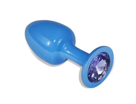 Plug Anal de Metal Azul Rosebud Con Joya Azul LOVETOY