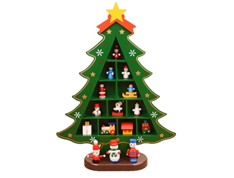 Árbol de Navidad de mesa, juguete de Navidad de decoración de árbol de Navidad de madera de escritorio divertido (estilo 2)
