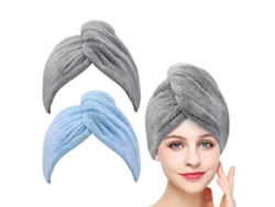 Turbantes de secado rápido para cabello mojado, toallas de secado más gruesas, Rosewell