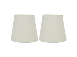 2026-2pcs Abajur De Tejido Estilo Europeo Para Lámpara Colgante E14 Mesa Piso Beige Px17