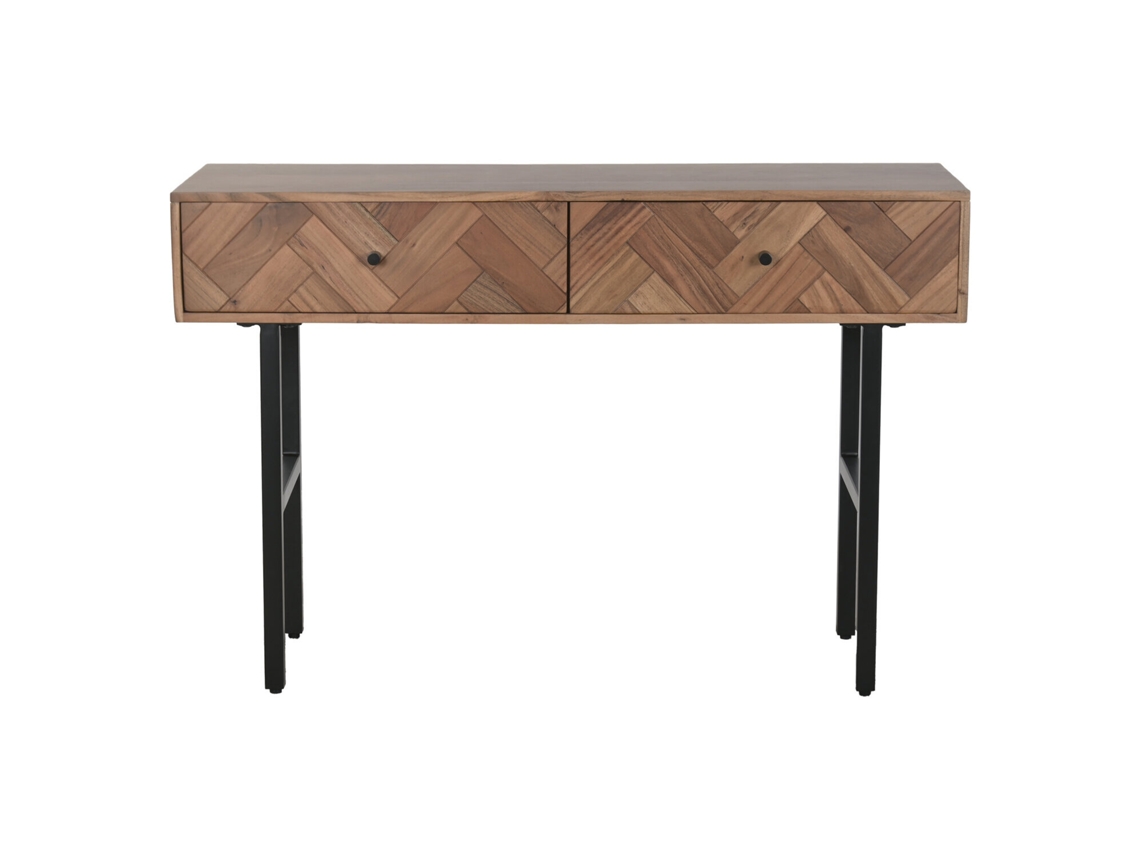 Consola Acacia Metal Marron 120x40x78cm