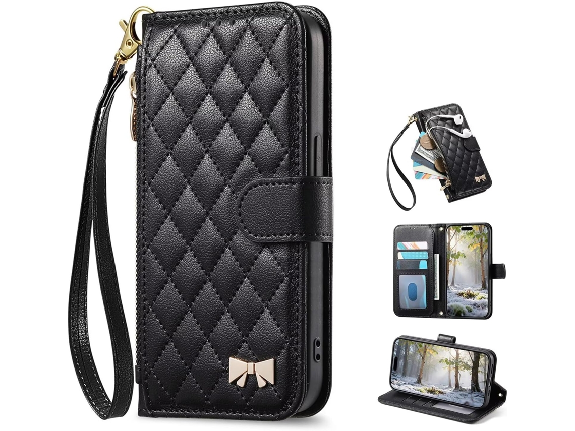 Funda Tipo Cartera Con Cremallera Para Teléfono Móvil Google Pixel 8a Con Estampado.