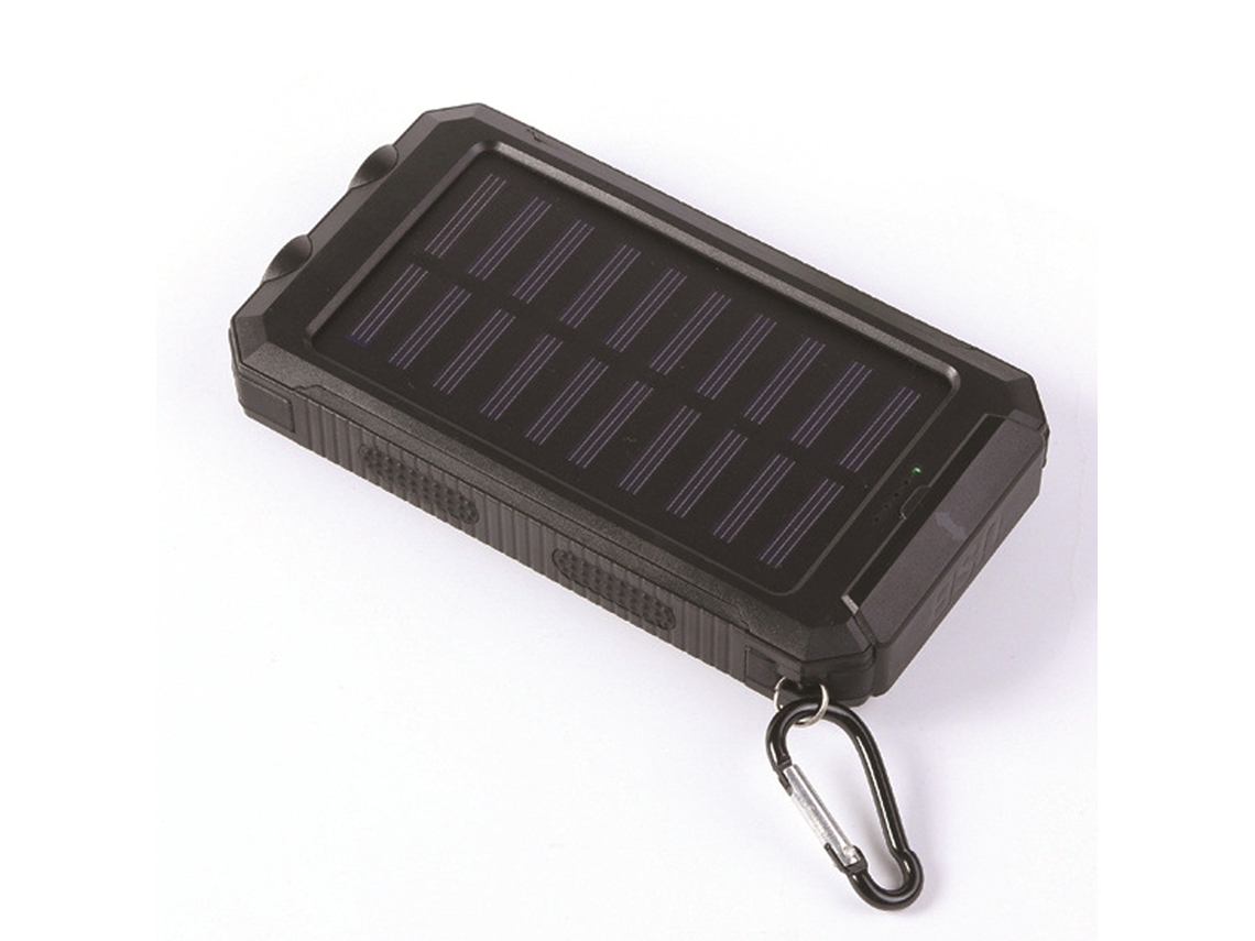 Mali bateria Solar Portátil 10000mah À Prova D'água com 2 Usb Lanterna Bússola para Celular Outdoor