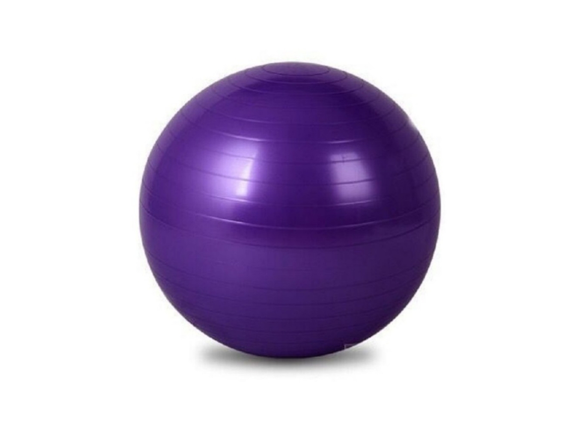 Pelota de ejercicios morada de 75 cm con bomba de aire - Ideal para casa, oficina y gimnasio - Ejercicios de yoga y fitness - PAPRIKA