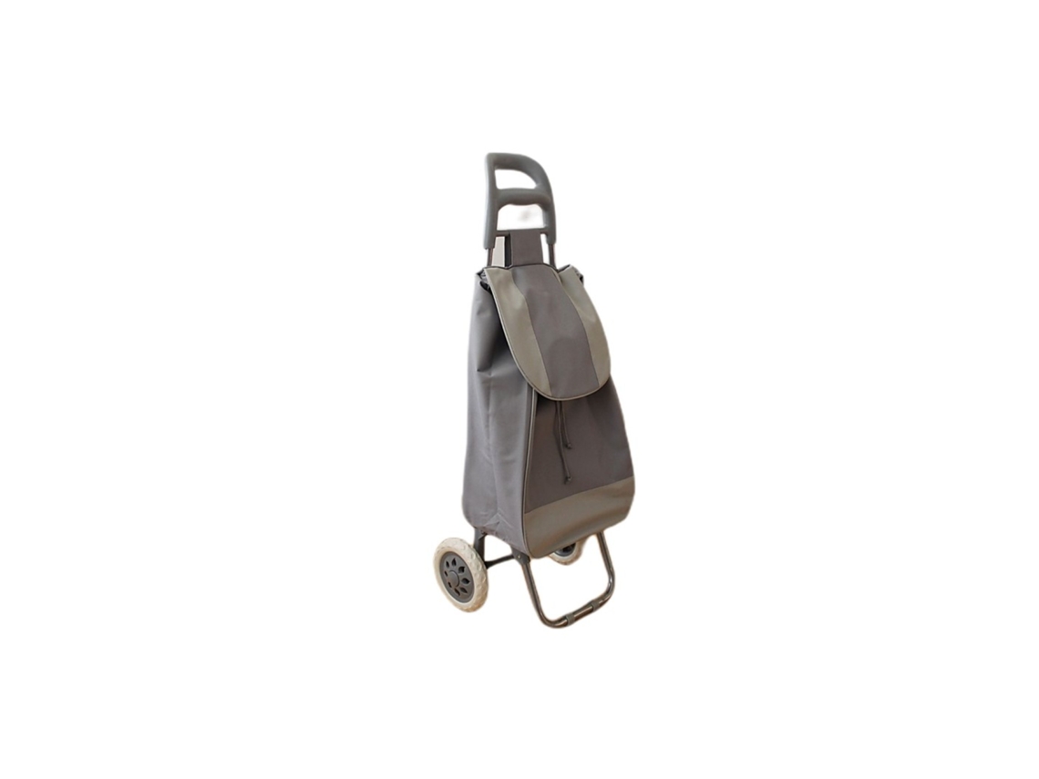 Carrito de Compras MY HOME Gris (Poliéster, Metal y Plástico - 97x38x27 cm)