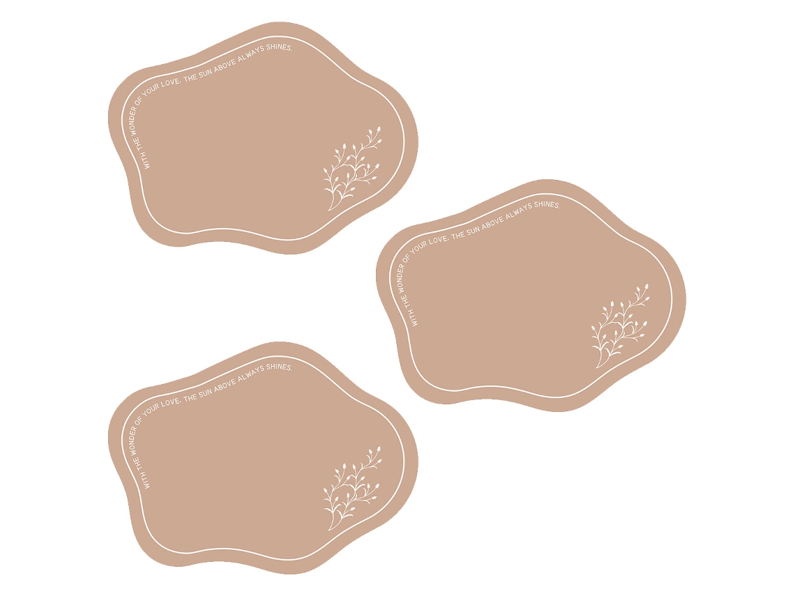 Juego de 3 Sousplats, fáciles de limpiar, en colores lisos NEVEANCE