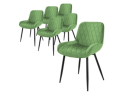 Conjunto de 6 Cadeiras de Sala de Jantar Cadeiras de Sala de Estar Cadeiras Estofadas Cadeira de Cozinha Cadeira de Veludo ML-DESIGN