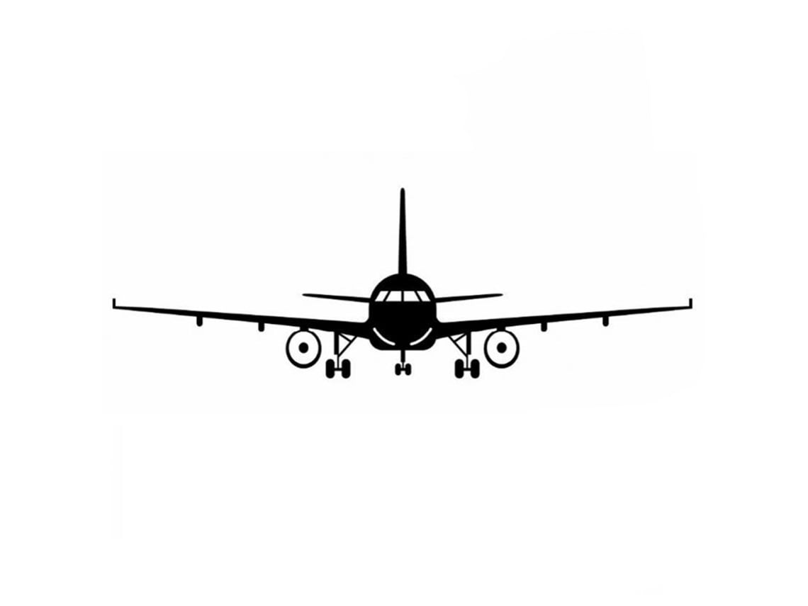 Baok - Vinilo decorativo de pared autoadhesivo de avión moderno, adhesivo decorativo removible para dormitorio y sala de estar.