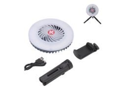 Linterna de camping con ventilador USB recargable