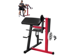 Set de entrenamiento de brazos 2 en 1 con banco ajustable y estructura de acero Tekmaquinas