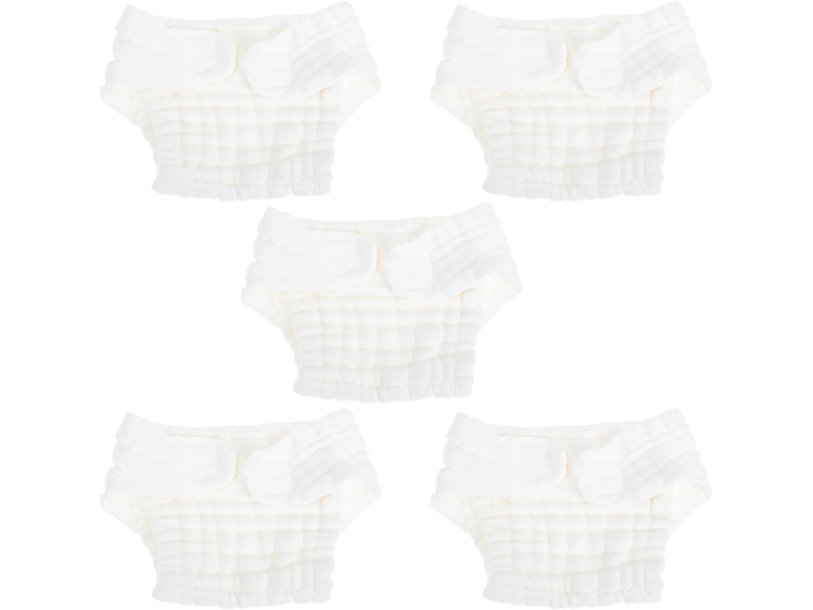 Pañales Reutilizables Lavables Para Recién Nacidos, 100% Algodón, Talla S, Absorbentes Y Transpirables.