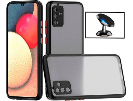 Kit Carcasa Trasera Protección Cámara + Soporte Magnético Samsung Galaxy M52 5G GIFT4ME Negro