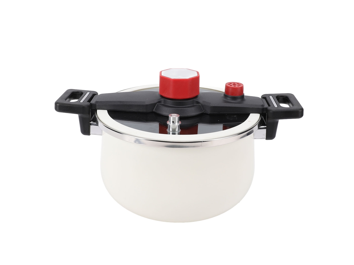 Asador antiadherente de acero inoxidable para cocinas de inducción y gas.