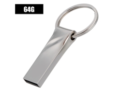 Unidad Flash Usb (portátil De Metal) Patrón De Agua Aleación De Zinc Plata Unidad Flash Usb (64g)